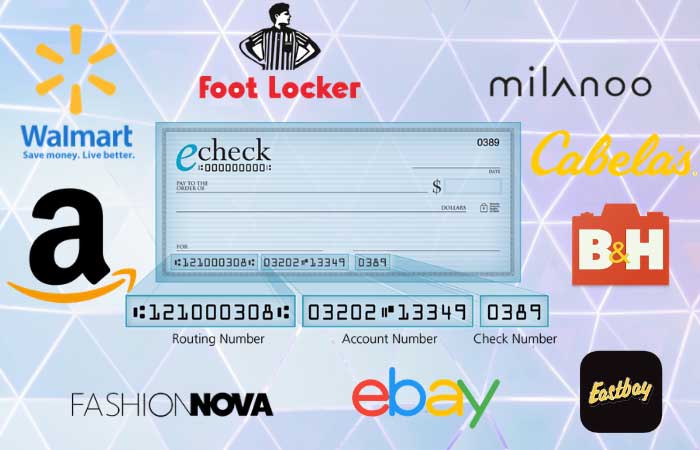 Shopping sites that accept Echeck